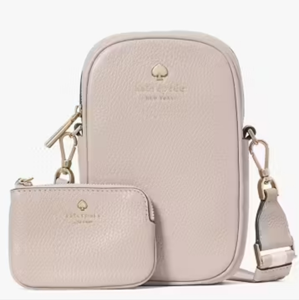 Kate Spade Emma Phone Crossbody Bag Set In Cozy Grey NWT